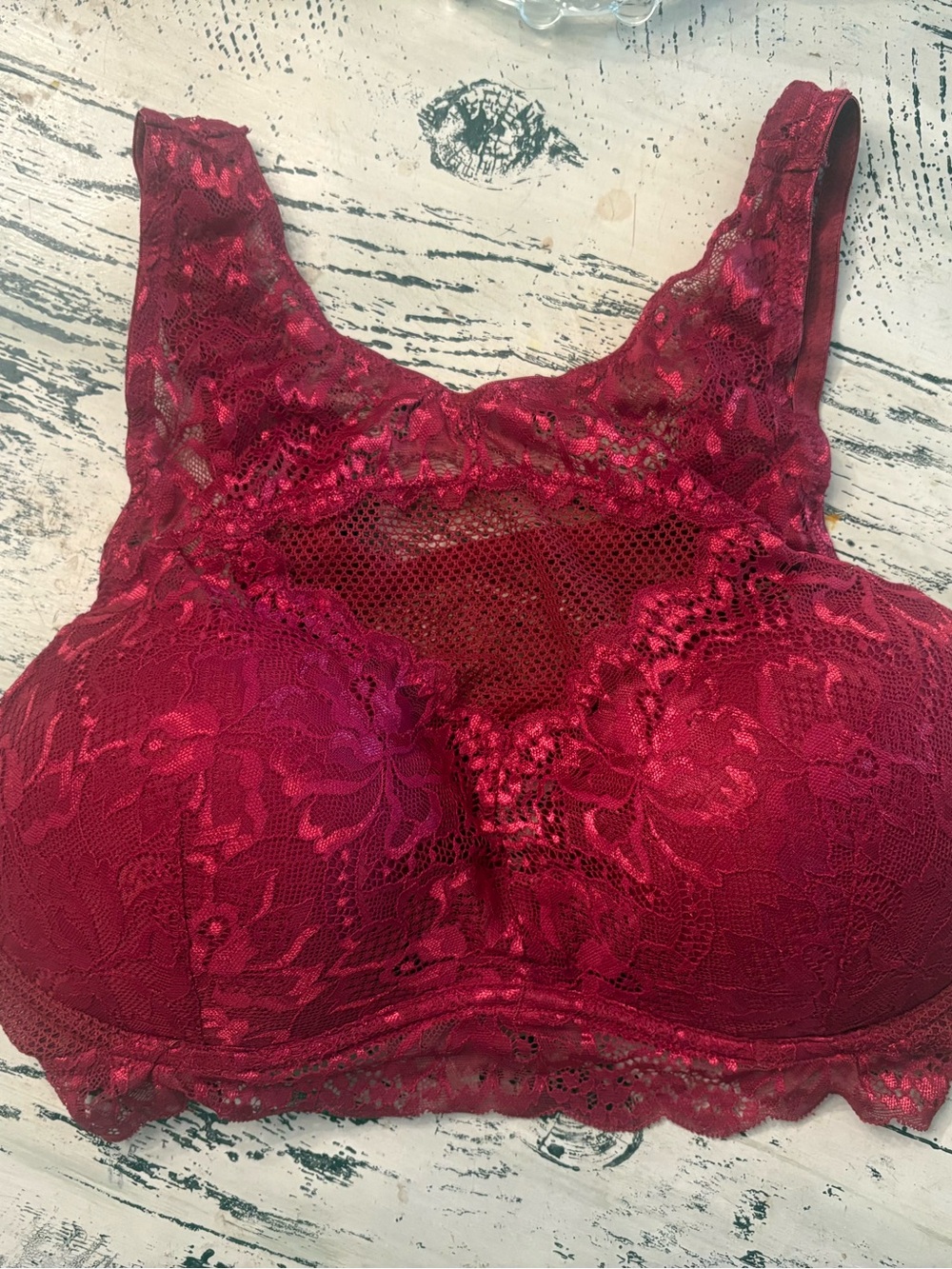 Candie's Deep Wine Lace Bralette